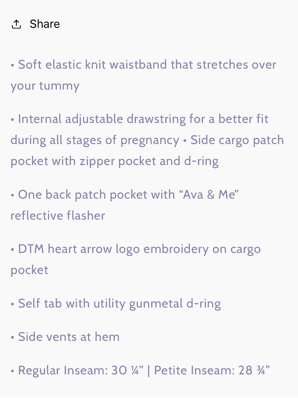 aerie Maternity Bootcut Cargo Pants in Charcoal - Picture 7 of 7